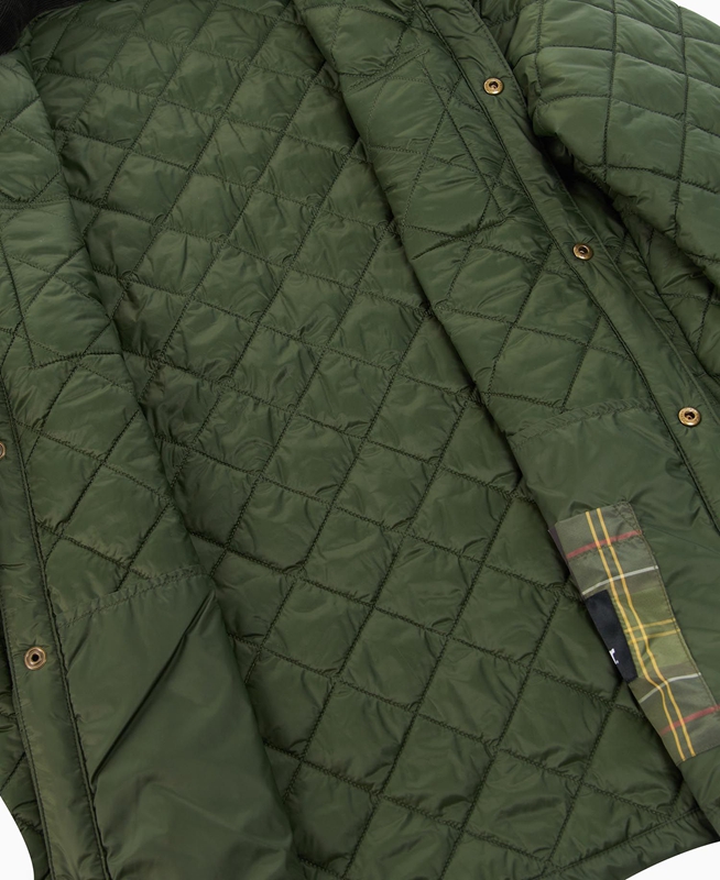 Men's Barbour Shirt Quilted Jackets Green | JEZB-49312