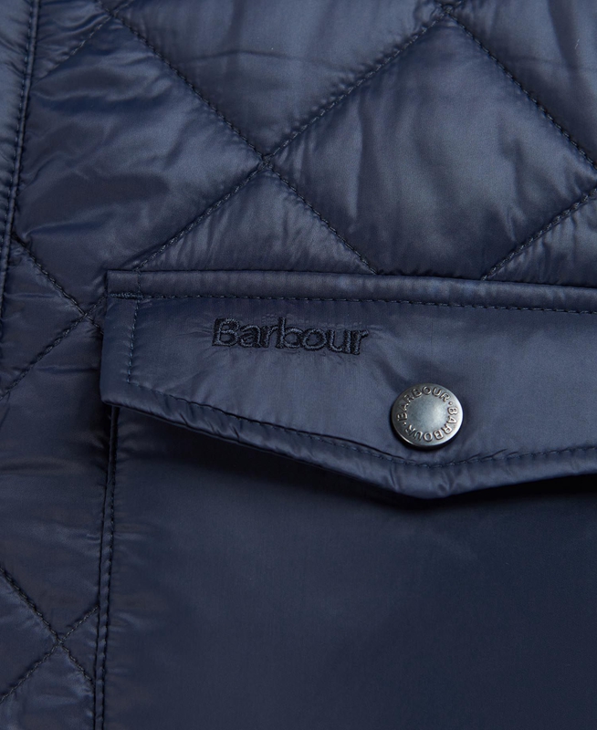 Men's Barbour Shirt Quilted Jackets Navy | CERG-73508