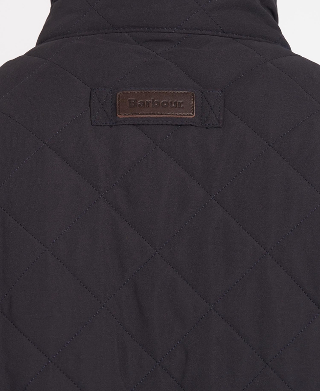 Men's Barbour Shoveler Quilted Jackets Navy | VAWM-13897