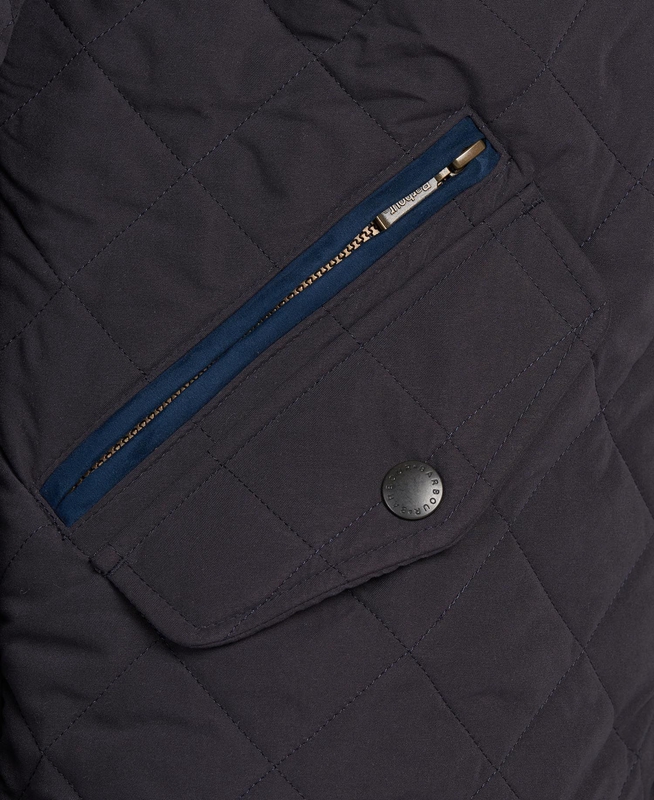 Men's Barbour Shoveler Quilted Jackets Navy | VAWM-13897