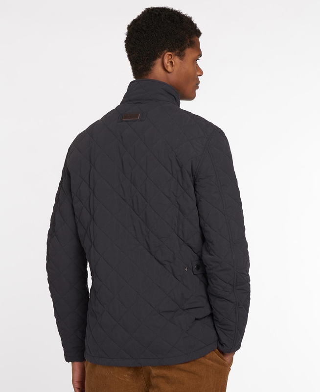 Men's Barbour Shoveler Quilted Jackets Navy | VAWM-13897