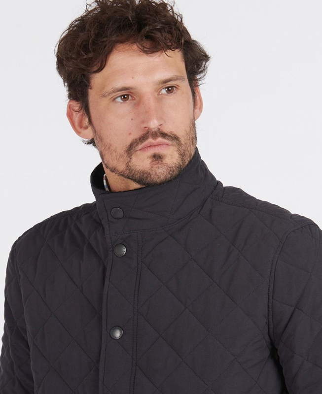 Men's Barbour Shoveler Quilted Jackets Navy | VAWM-13897