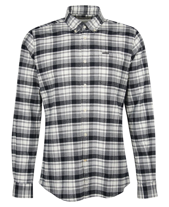 Men's Barbour Stonewell Tailored Fit Shirts Grey | VYBL-68324