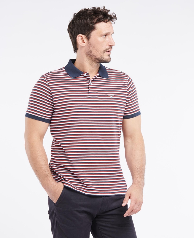 Men's Barbour Swinden Polo shirts Red | DUJW-75960