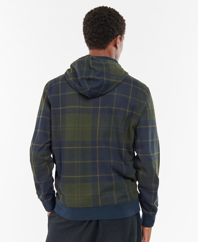 Men's Barbour Syston Popover Sweatshirts Blue | EIAD-37918