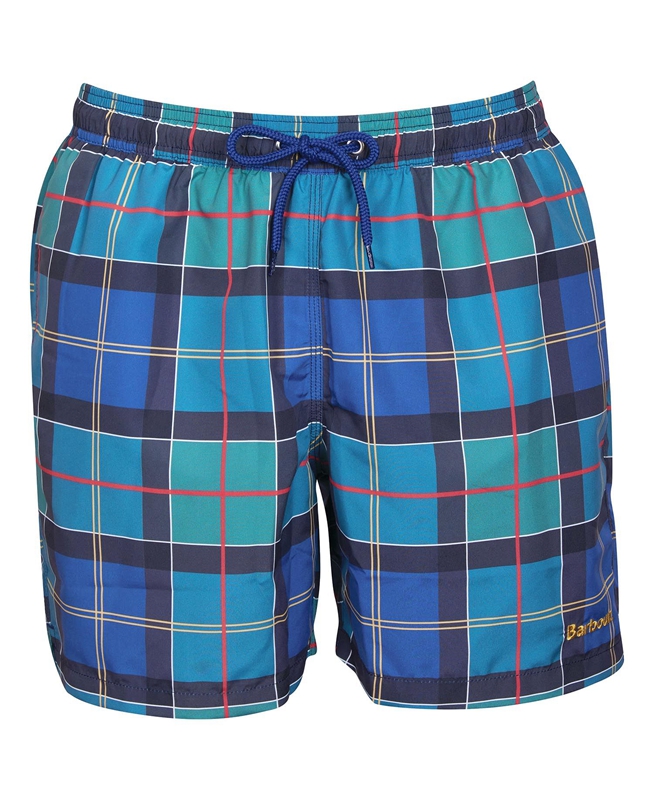 Men's Barbour Tartan Swim Pants Multicolor | LBCP-23950