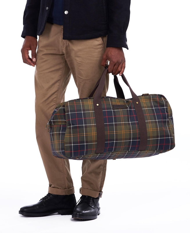 Men's Barbour Torridon Tartan Holdall Bags Multicolor | QOUL-89634