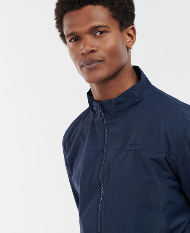 Men's Barbour Unbridge Waterproof Jackets Navy | EHXU-43069