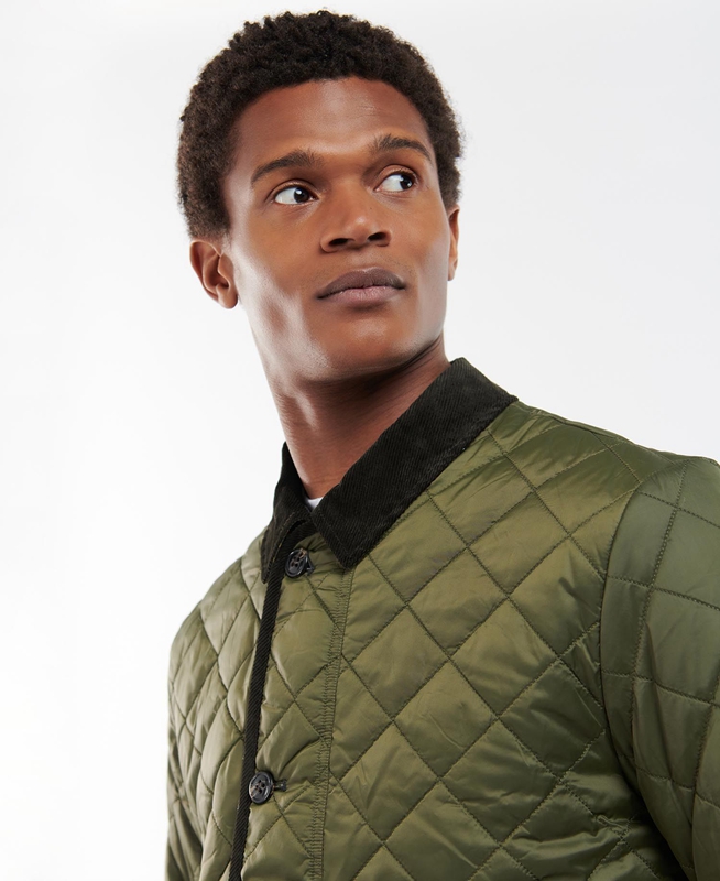 Men's Barbour Winter Liddesdale Quilted Jackets Olive | OAGZ-67402