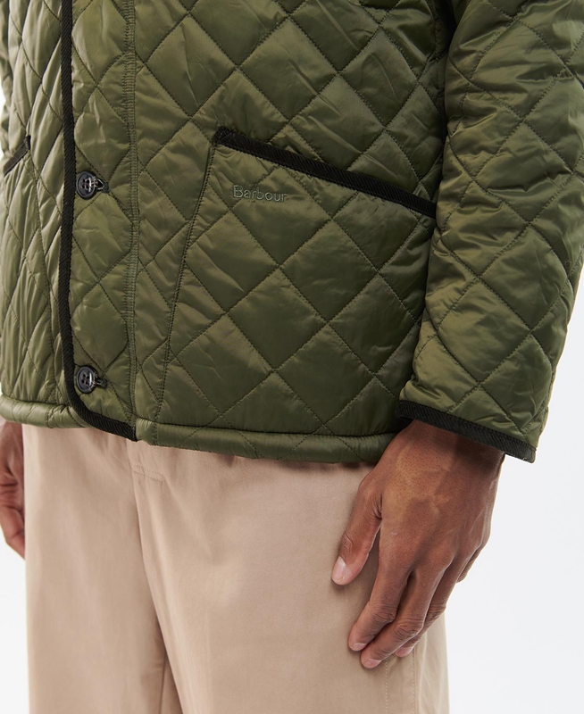 Men's Barbour Winter Liddesdale Quilted Jackets Olive | OAGZ-67402