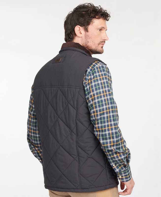 Men's Barbour Winterdale Vest Navy | MOWY-53946