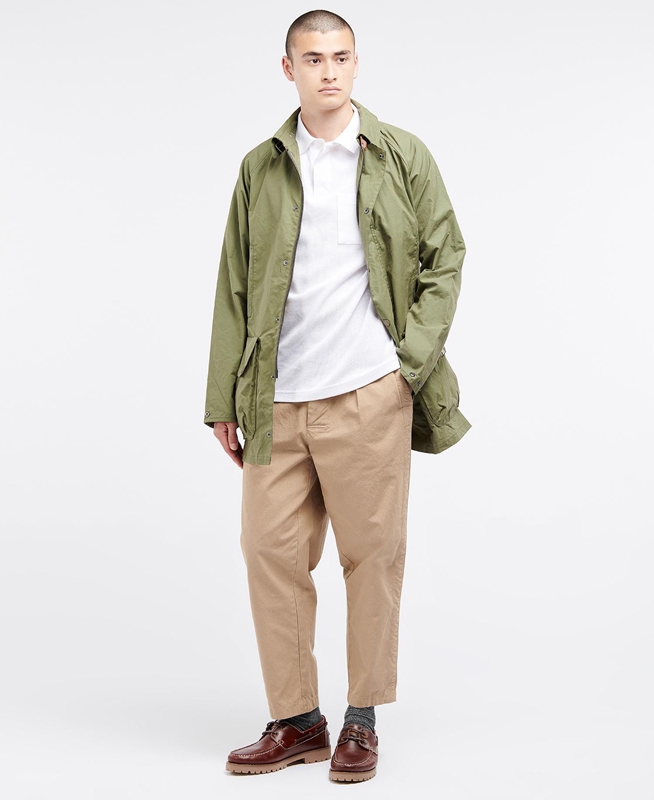 Men's Barbour x Ally Capellino Back Casual Jackets Olive | QOAI-39578