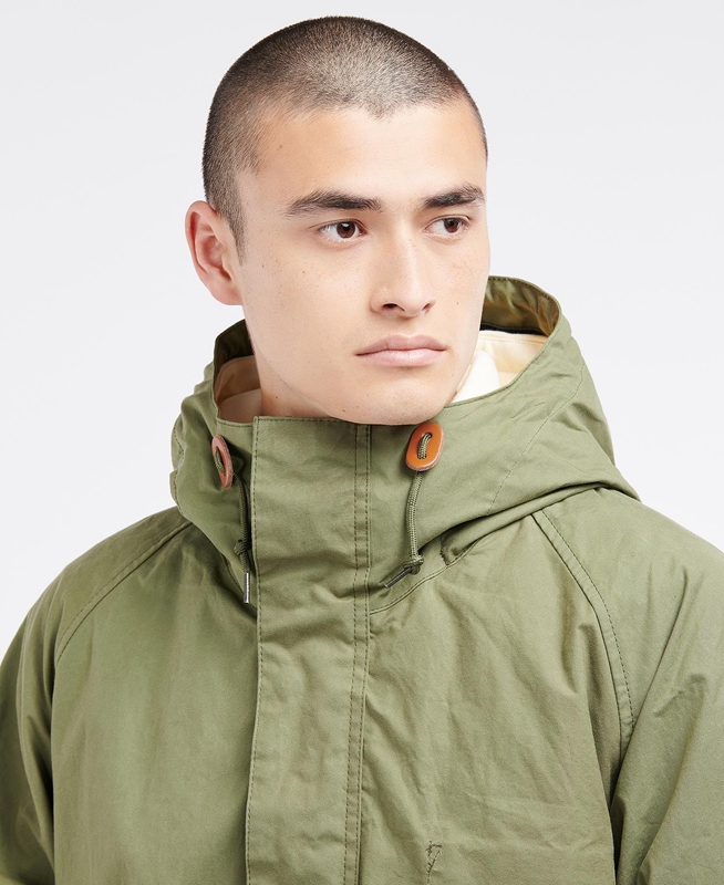 Men's Barbour x Ally Capellino Ernest Casual Jackets Olive | RZUT-15632