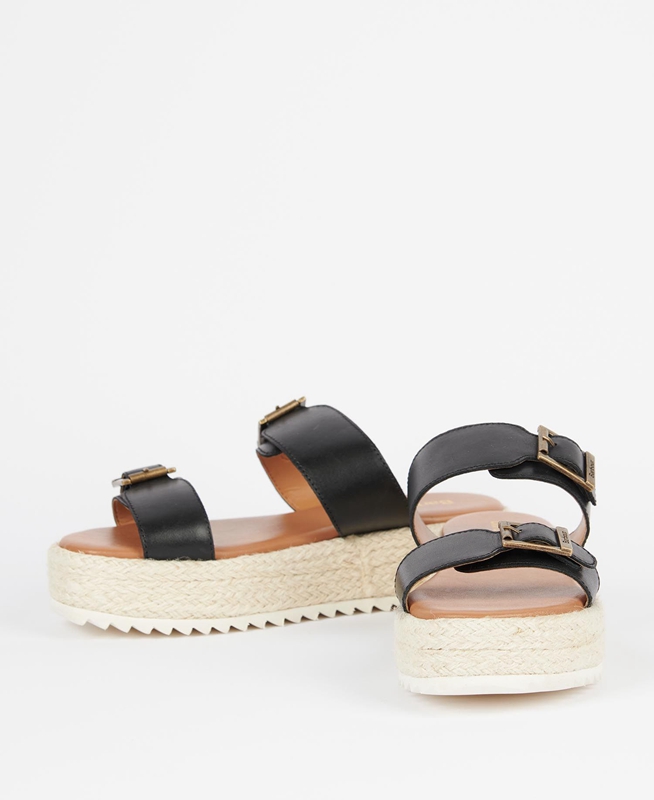 Women's Barbour Amelda Sandals Black | KPSO-42396