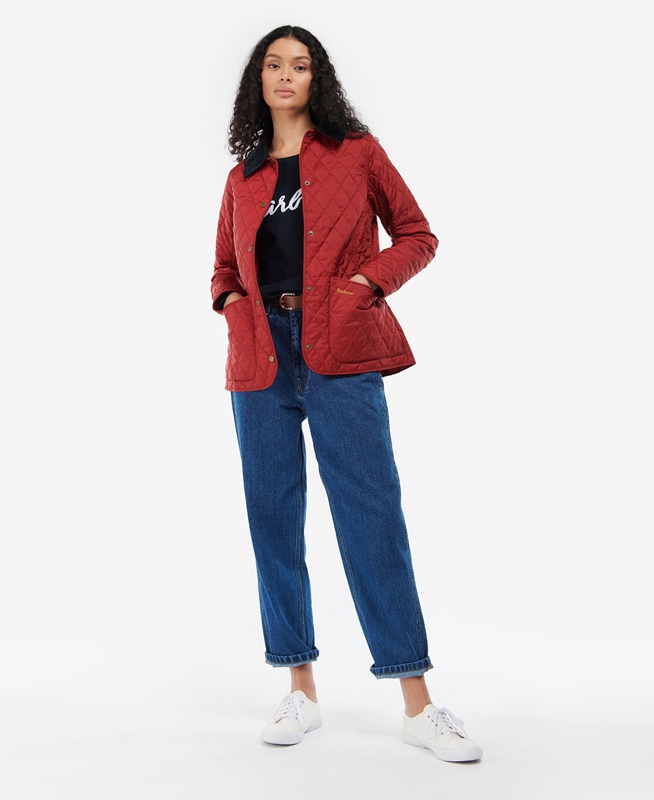 Women's Barbour Annandale Quilted Jackets Red | ZJCL-58694