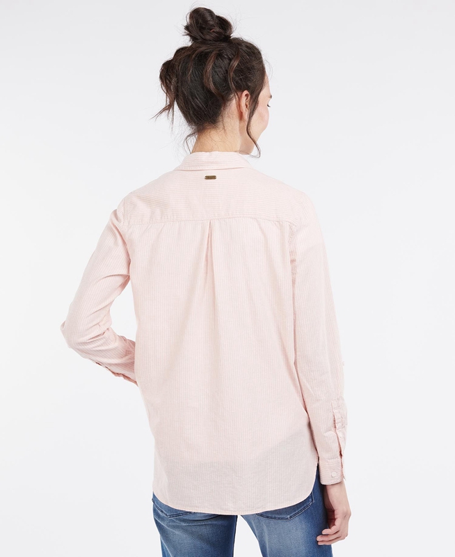 Women's Barbour Beachfront Shirts Pink | PJIK-68172