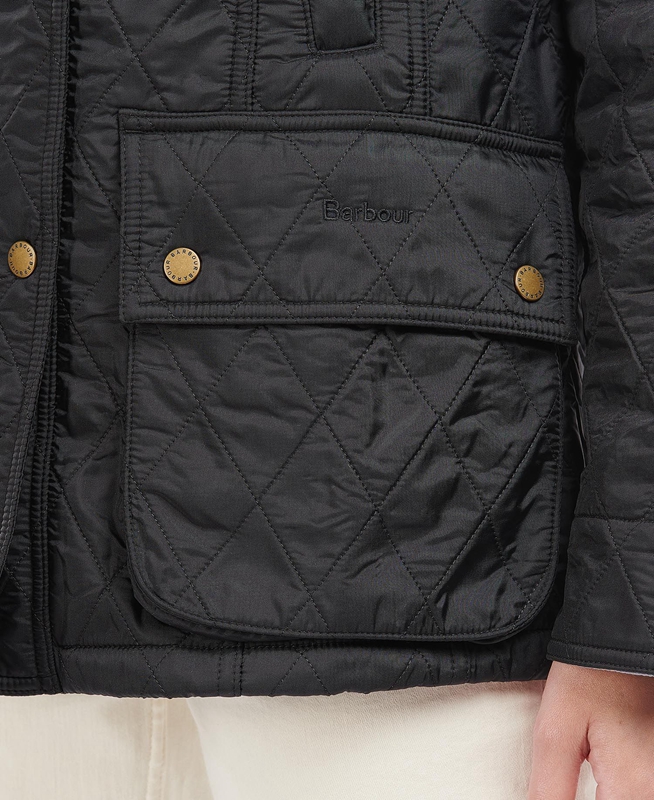 Women's Barbour Beadnell Polarquilt Quilted Jackets Black | ADBX-18596