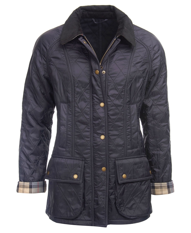 Women's Barbour Beadnell Polarquilt Quilted Jackets Navy | WDZR-96231