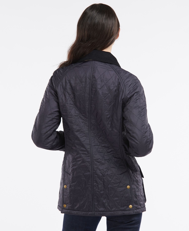 Women's Barbour Beadnell Polarquilt Quilted Jackets Navy | WDZR-96231