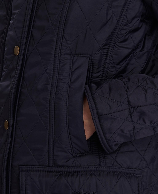 Women's Barbour Beadnell Polarquilt Quilted Jackets Navy | WDZR-96231