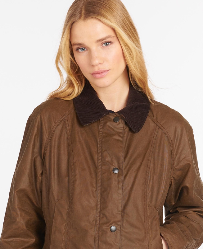 Women's Barbour Beadnell® Waxed Jackets Brown | IEFP-85206