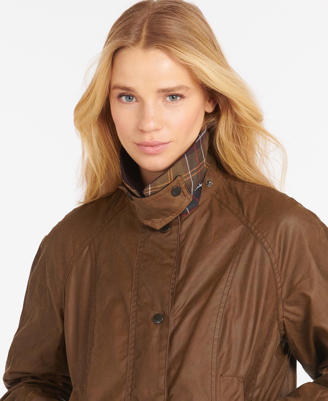 Women's Barbour Beadnell® Waxed Jackets Brown | IEFP-85206