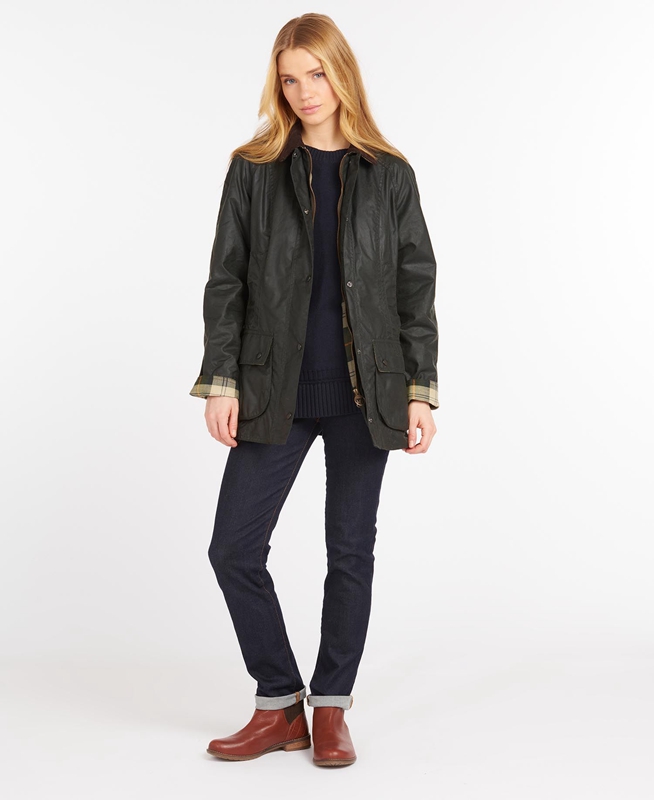 Women's Barbour Beadnell® Waxed Jackets Black | YNDP-70142