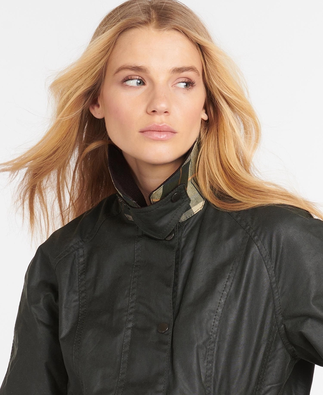 Women's Barbour Beadnell® Waxed Jackets Black | YNDP-70142