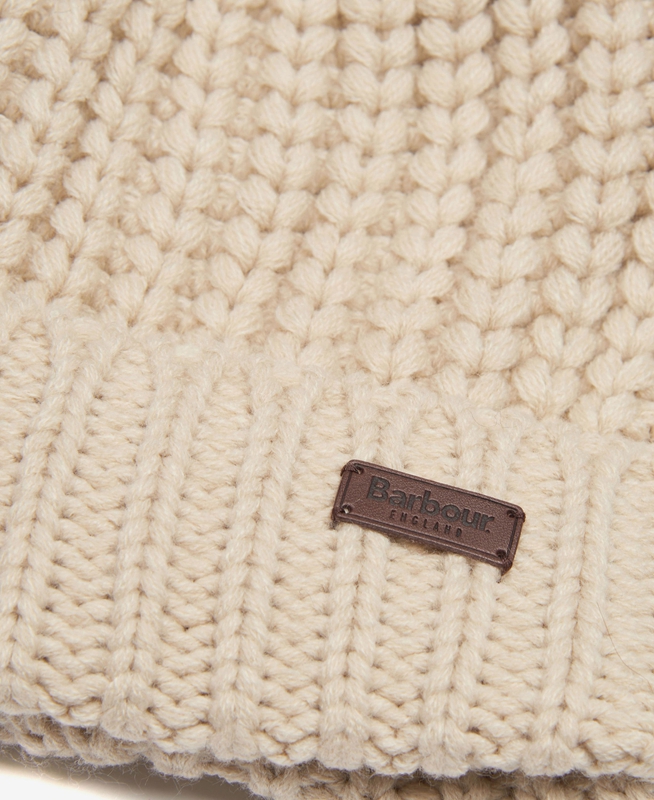 Women's Barbour Beanie Saltburn Hats Beige | RWCX-92315