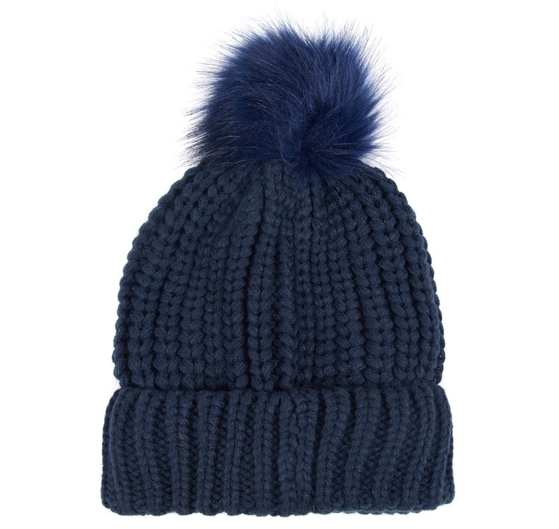 Women's Barbour Beanie Saltburn Hats Blue | CFYV-71034