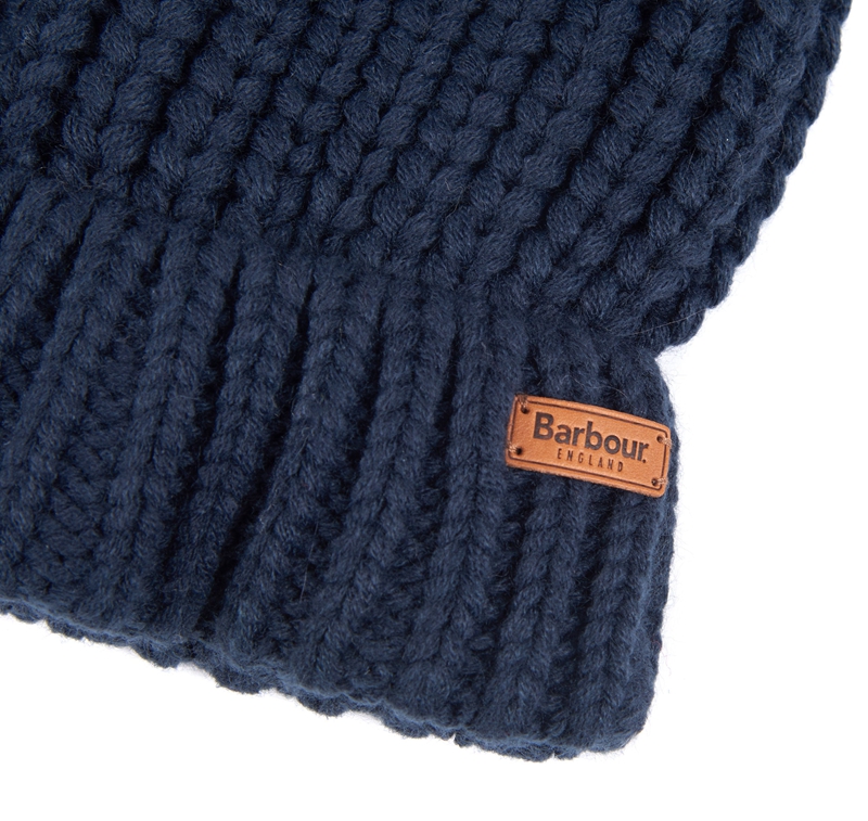 Women's Barbour Beanie Saltburn Hats Blue | CFYV-71034