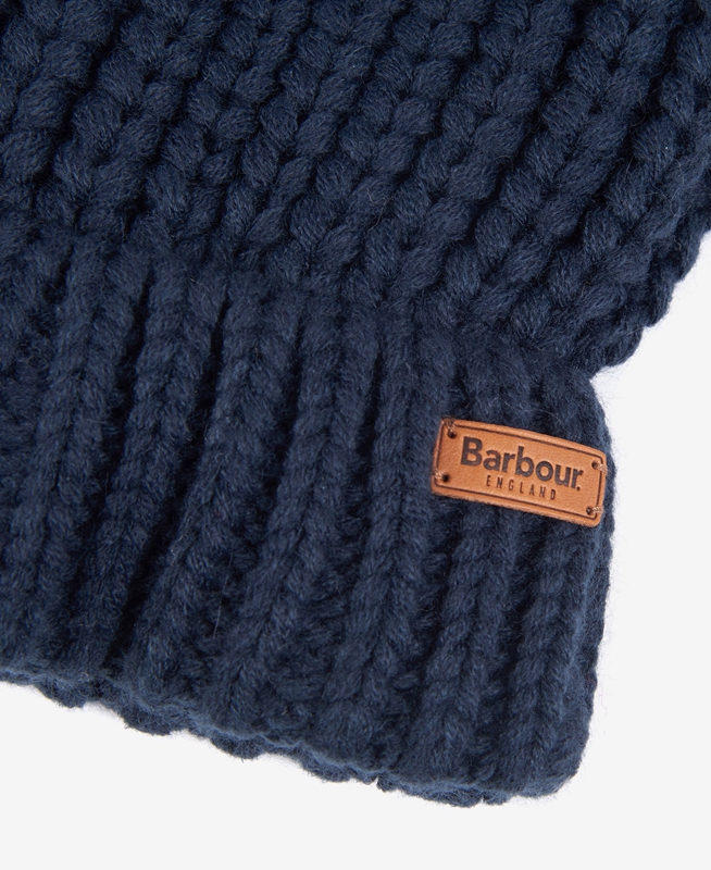 Women's Barbour Beanie Saltburn Hats Blue | CFYV-71034