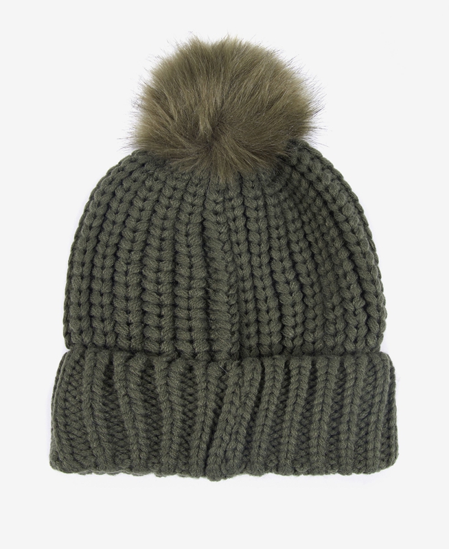 Women's Barbour Beanie Saltburn Hats Green | CNRE-68524