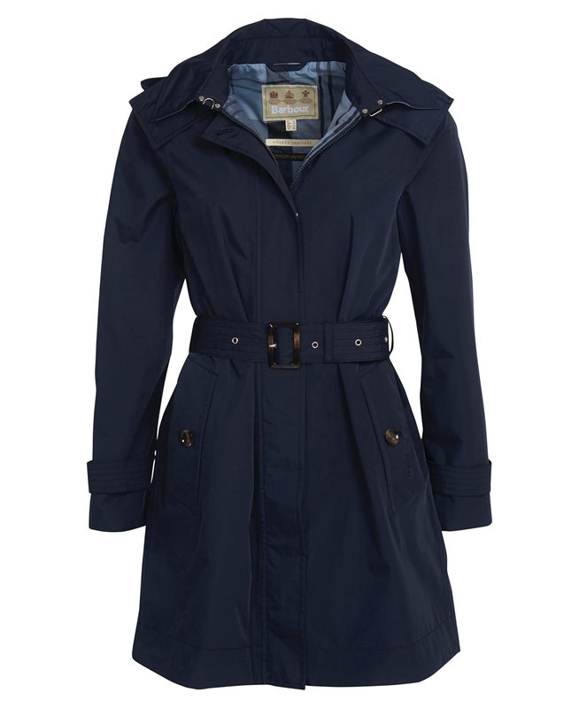 Women's Barbour Beatrice Waterproof Jackets Navy | QLKS-43065