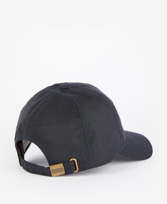 Women's Barbour Belsay Wax Sports Cap Hats Navy | XGDK-51924