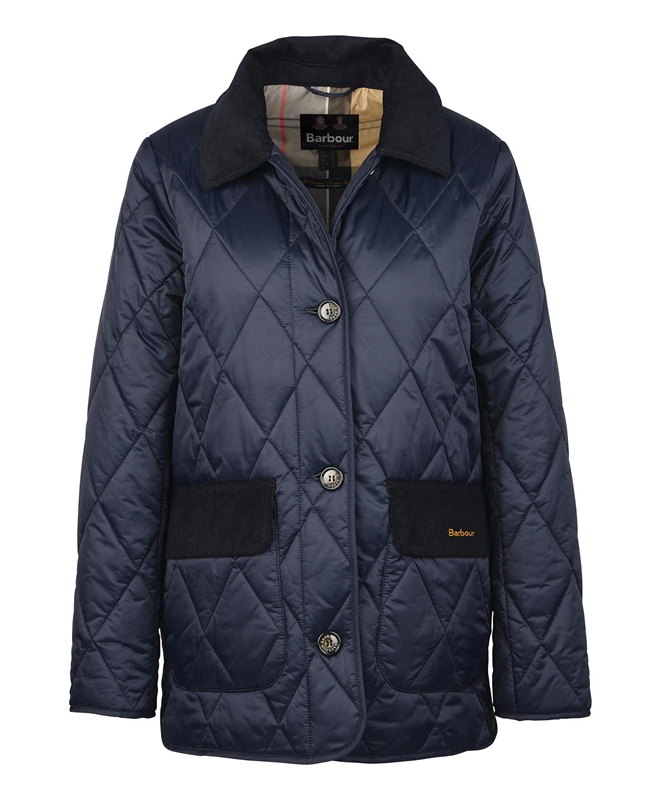 Women's Barbour Bragar Quilted Jackets Navy | PNYD-06341