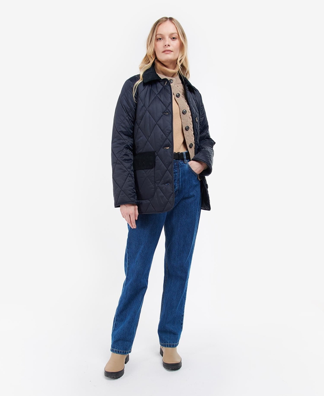 Women's Barbour Bragar Quilted Jackets Navy | PNYD-06341