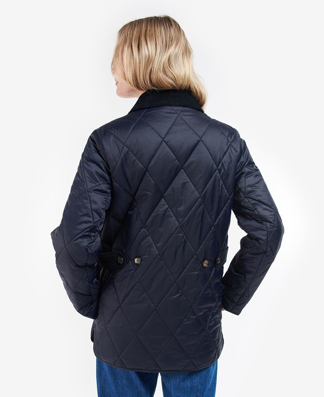 Women's Barbour Bragar Quilted Jackets Navy | PNYD-06341