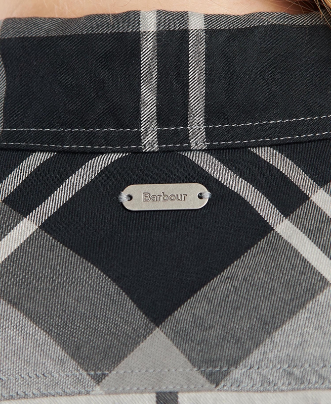 Women's Barbour Bredon Shirts Black / Grey | OXSU-56189