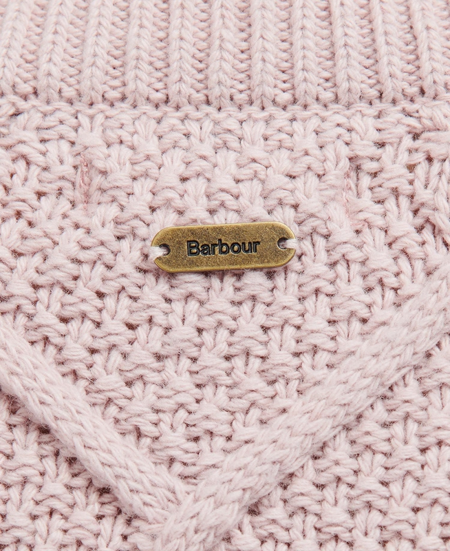 Women's Barbour Burne Roll Neck Knit Sweaters Pink | SNWP-85390