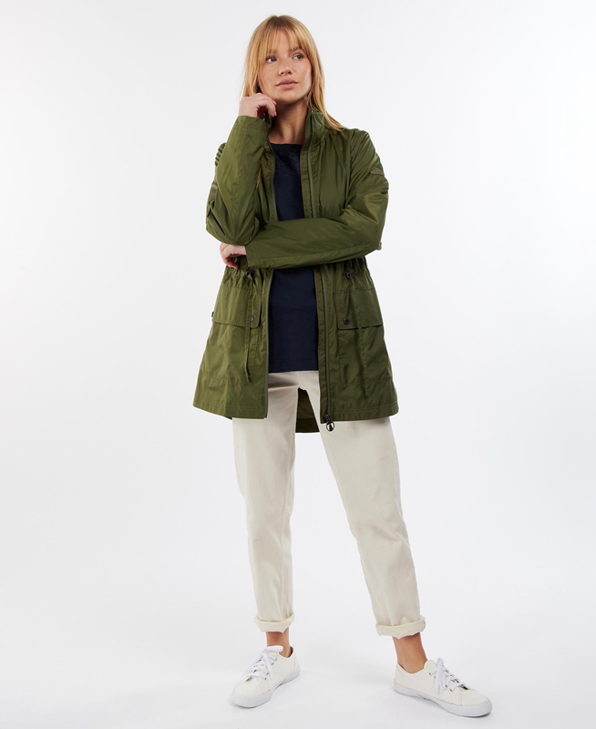 Women's Barbour Campion Showerproof Casual Jackets Green | VOKS-74658