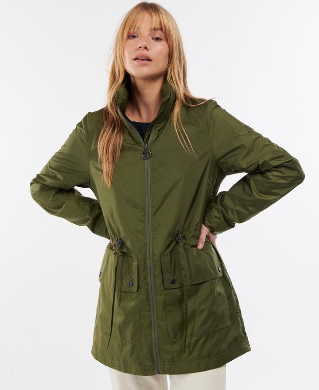 Women's Barbour Campion Showerproof Casual Jackets Green | VOKS-74658