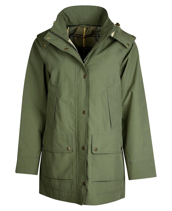 Women's Barbour Clary Waterproof Jackets Green | ZESI-69830