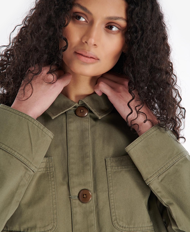 Women's Barbour Coltsfoot Casual Jackets Olive | HFCO-46278