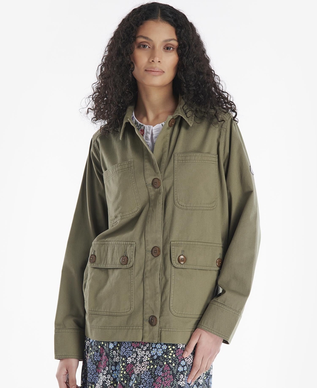 Women\'s Barbour Coltsfoot Casual Jackets Olive | HFCO-46278