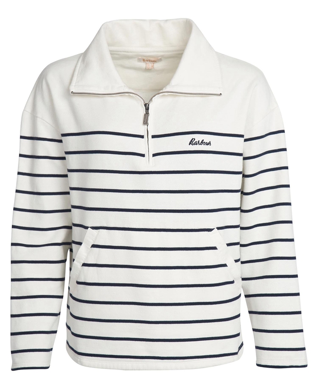 Women's Barbour Cranmoor Sweatshirts White | HQGY-90486