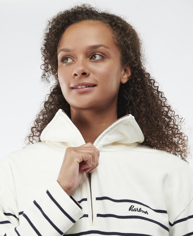 Women's Barbour Cranmoor Sweatshirts White | HQGY-90486