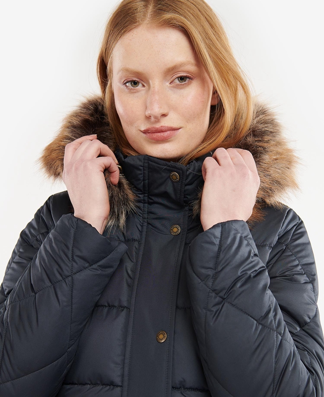 Women's Barbour Daffodil Quilted Jackets Navy | KEAS-50472