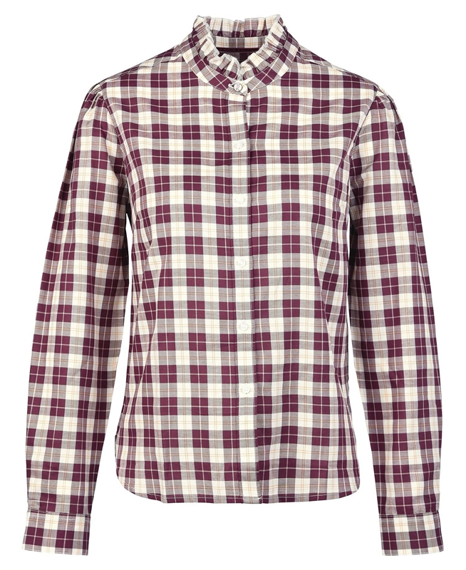 Women's Barbour Daffodil Shirts Pink | CEYM-82049