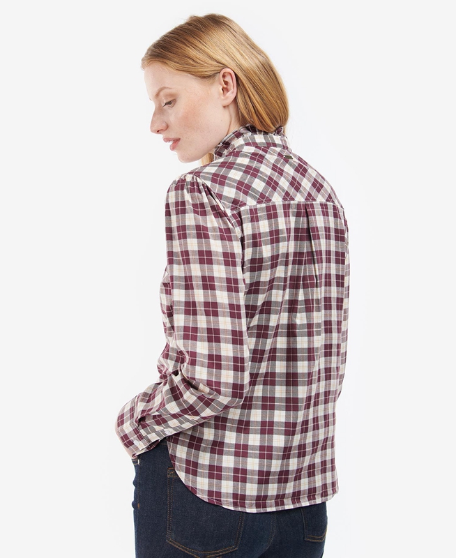 Women's Barbour Daffodil Shirts Pink | CEYM-82049